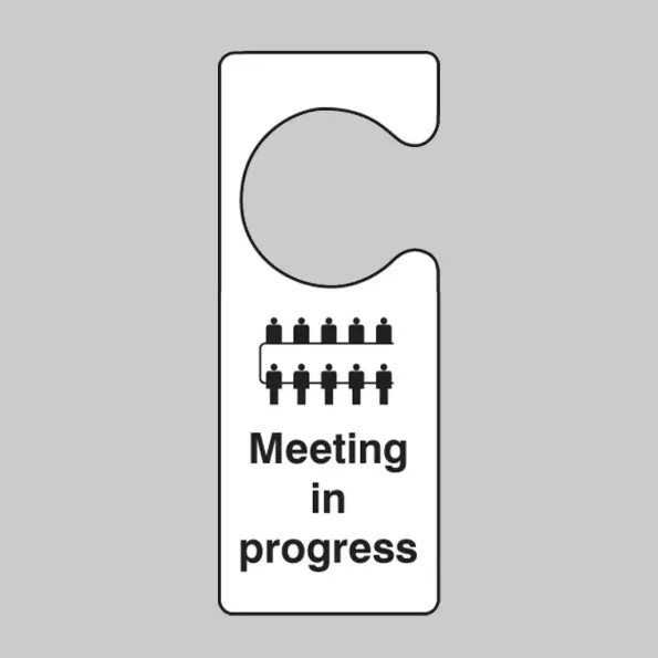 Meeting in Progress - Door Hanger Meeting in Progress - Door Hanger