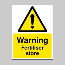Warning - Fertiliser Store