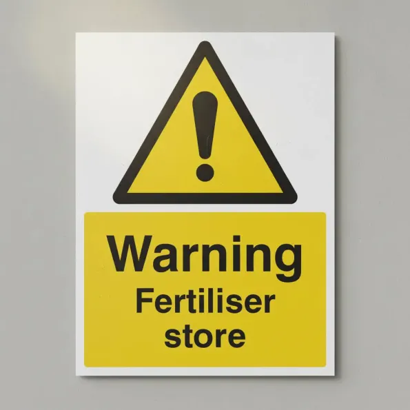 Warning - Fertiliser Store