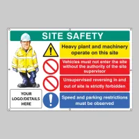 Site Safety - Heavy Plant - Vehicle Entry - No Unsupervised Reversing - Speed / Parking Restrictions