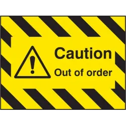 Door Screen Sign - Caution - Out of Order