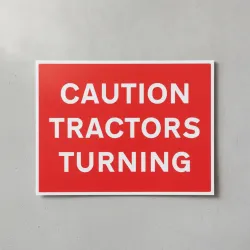 Caution Tractors Turning