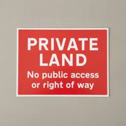 Private Land - No Public Access or Right of Way