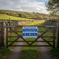 Polite Notice - This is a Public Footpath Through Private Land