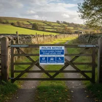 Polite Notice - This is a Public Footpath Through Private Land