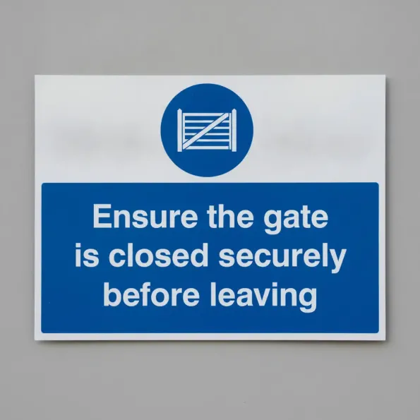 Ensure the Gate is Closed Securely before Leaving