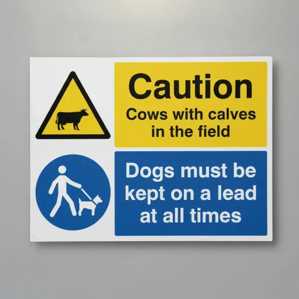 Warning - Cows with Calves in Field - Dogs must be Kept on a Lead