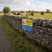 Warning - Cows with Calves in Field - Dogs must be Kept on a Lead