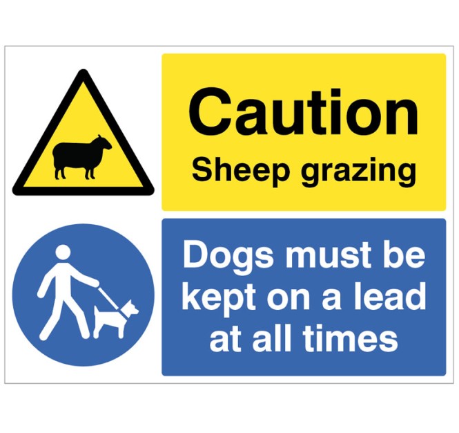 Warning - Sheep Grazing - Dogs must be Kept on a Lead
