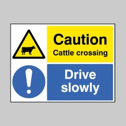 Caution - Cattle Crossing - Drive Slowly