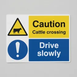 Caution - Cattle Crossing - Drive Slowly