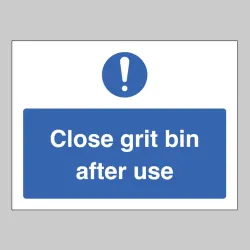 Close Grit Bin after Use