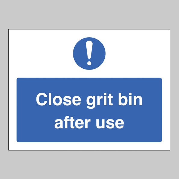 Close Grit Bin after Use
