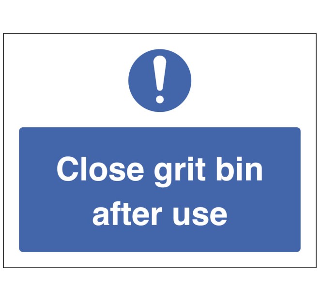 Close Grit Bin after Use