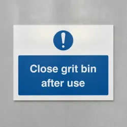 Close Grit Bin after Use