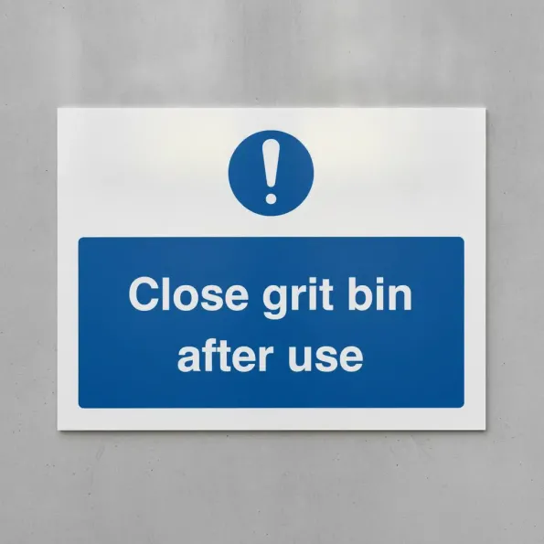 Close Grit Bin after Use