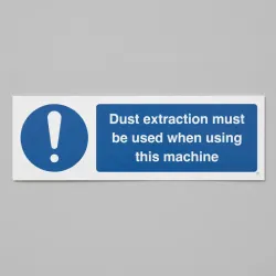 Dust Extraction must be used when using this Machine