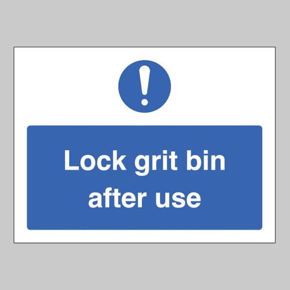 Lock Grit Bin after Use