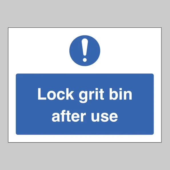 Lock Grit Bin after Use