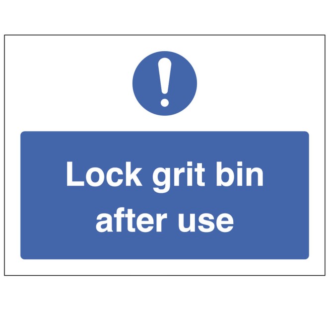 Lock Grit Bin after Use