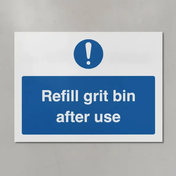 Refill Grit Bin after Use