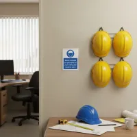 Safety Helmets are Provided for your Safety