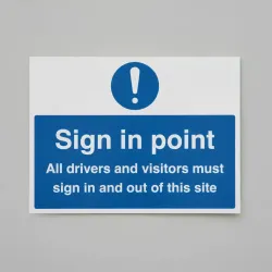 Sign in Point - All Drivers must Sign In / Sign Out