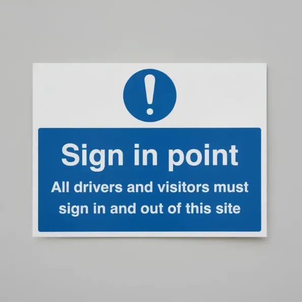 Sign in Point - All Drivers must Sign In / Sign Out