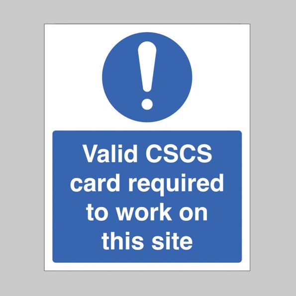 Valid CSCS Card Required