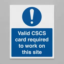 Valid CSCS Card Required