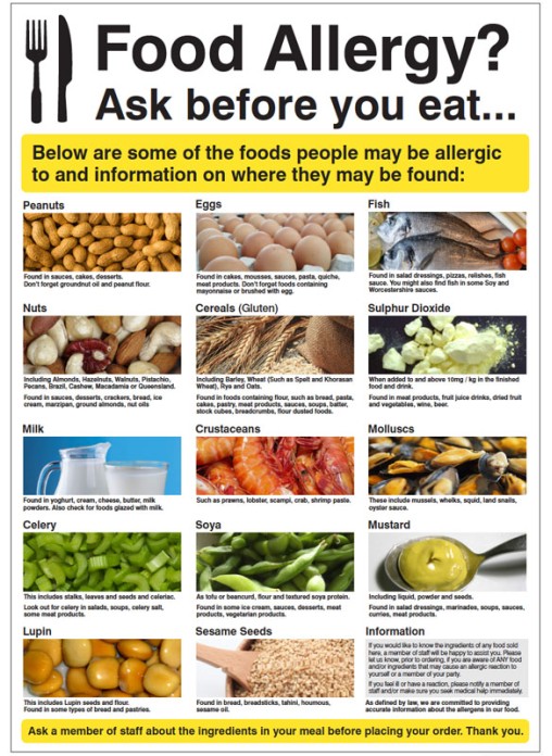Food Safety Posters Food Safety Posters Hygienic Food Food Allergies ...