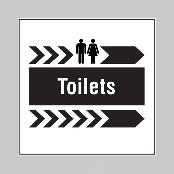 Toilets - Arrow Right - Add a Logo - Site Saver