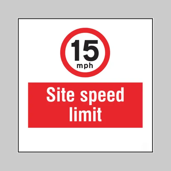 15mph - Site Speed Limit - Add a Logo - Site Saver