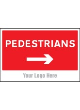 Pedestrians - Arrow Right - Add a Logo - Site Saver