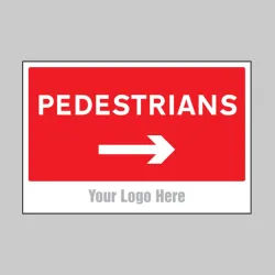 Pedestrians - Arrow Right - Add a Logo - Site Saver