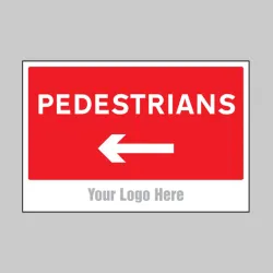 Pedestrians - Arrow Left - Add a Logo - Site Saver
