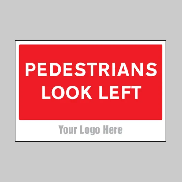 Pedestrians Look Left - Add a Logo - Site Saver Pedestrians Look Left - Add a Logo - Site Saver