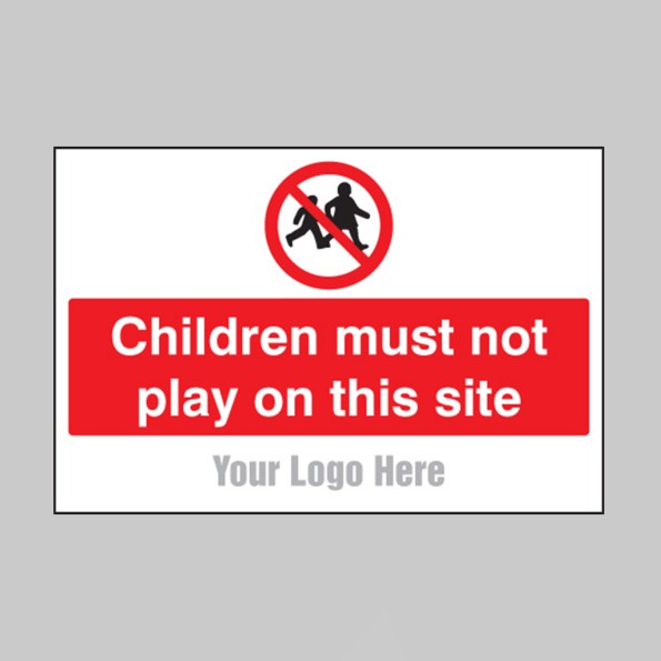 Children Must Not Play On this Site - Add a Logo - Site Saver