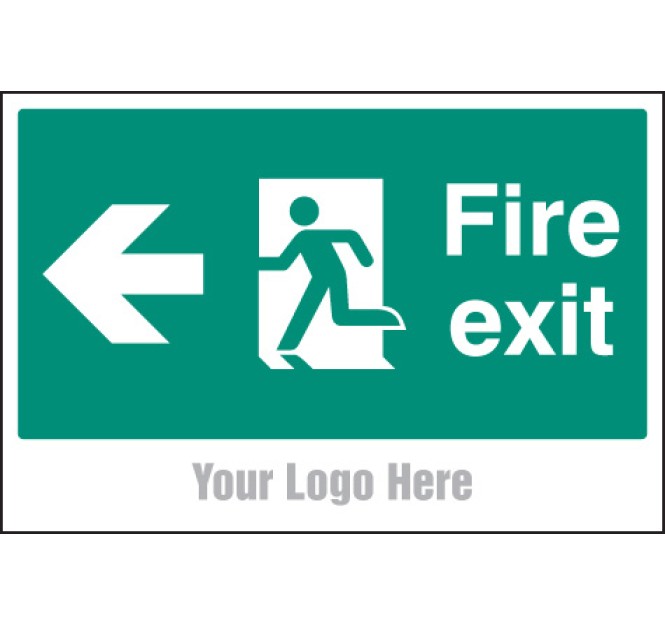 Fire Exit - Arrow Left - Add a Logo - Site Saver