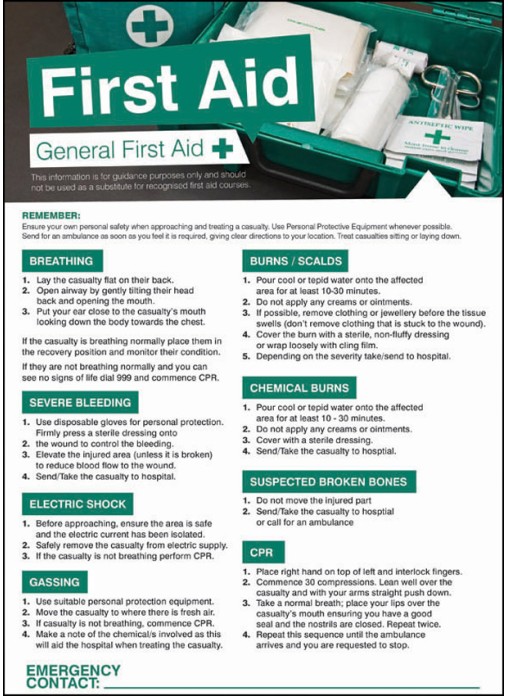 First Aid Workplace Poster