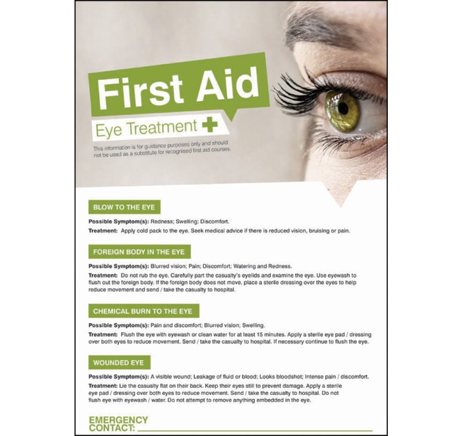 Eyes - First Aid Poster