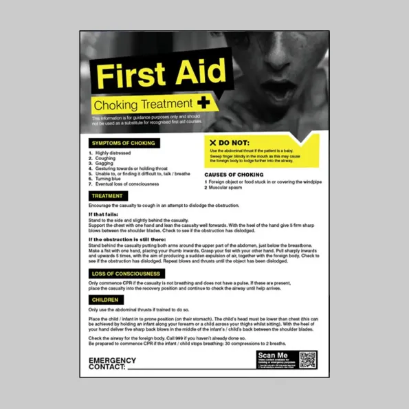 Choking - First Aid Poster