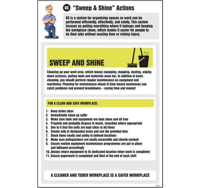 Sweep & Shine Actions Information - Poster