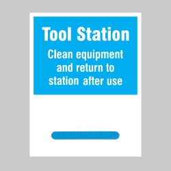 Tool Station Shadow Board with Blue Magnetic Rail