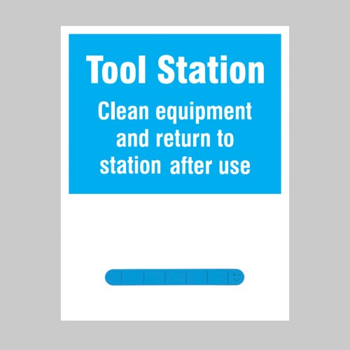 Tool Station Shadow Board with Blue Magnetic Rail