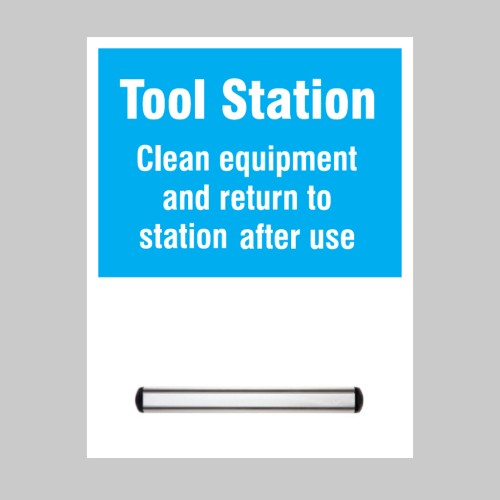 Tool Station Shadow Board with 360mm Magnetic Rail