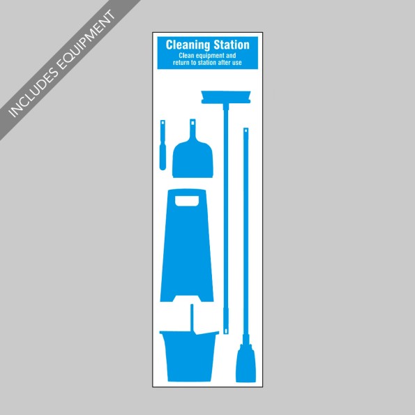 Cleaning Station Shadow Board (6 piece)