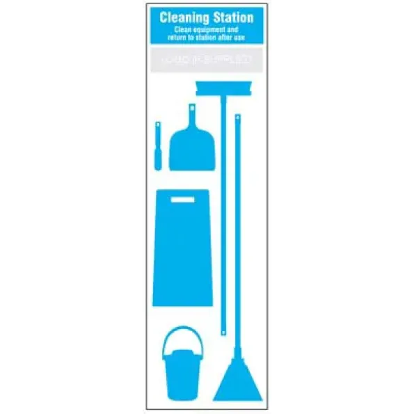 Cleaning Station Shadow Board (6 piece) Cleaning Station Shadow Board (6 piece)