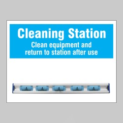 Cleaning Station Shadow Board with Hanging Rail