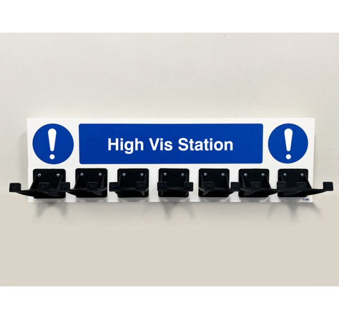 PPE Station - High Vis - 7 Hooks